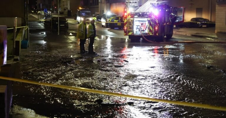 Glasgow Water Main Break Shettleston Road