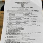 8th class social question paper 2018 SA1 government